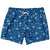 Classic Blue Beach Silhouette Sailboat Floral Island Palm Trees Pattern Print Men's Swim Trunk Shorts - kayzers