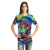 Waves Effect Nature Swirl Trees Tropical Psychedelic Beach Ocean Colorful Men Women T-shirt - kayzers