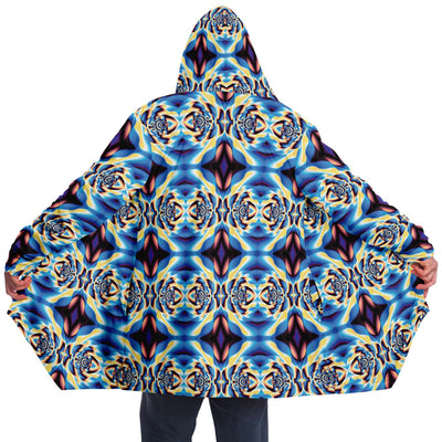 Psychedelic Art Print Unisex Fleece Cloak - kayzers
