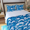 Kanagawa Waves Beach Print Three Piece Duvet Cover Set