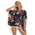 Red Roses Flowers Floral Rose Print Women's Square Fringed Shawl, Bikini Cover Up