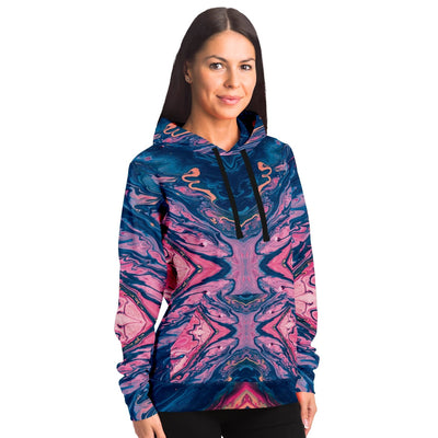 Pink Blue Colorful Hoodie Abstract Art Pullover