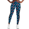Blue Cubes And Red Balls Geometric 3D Space Women's Mesh Pocket Leggings - kayzers