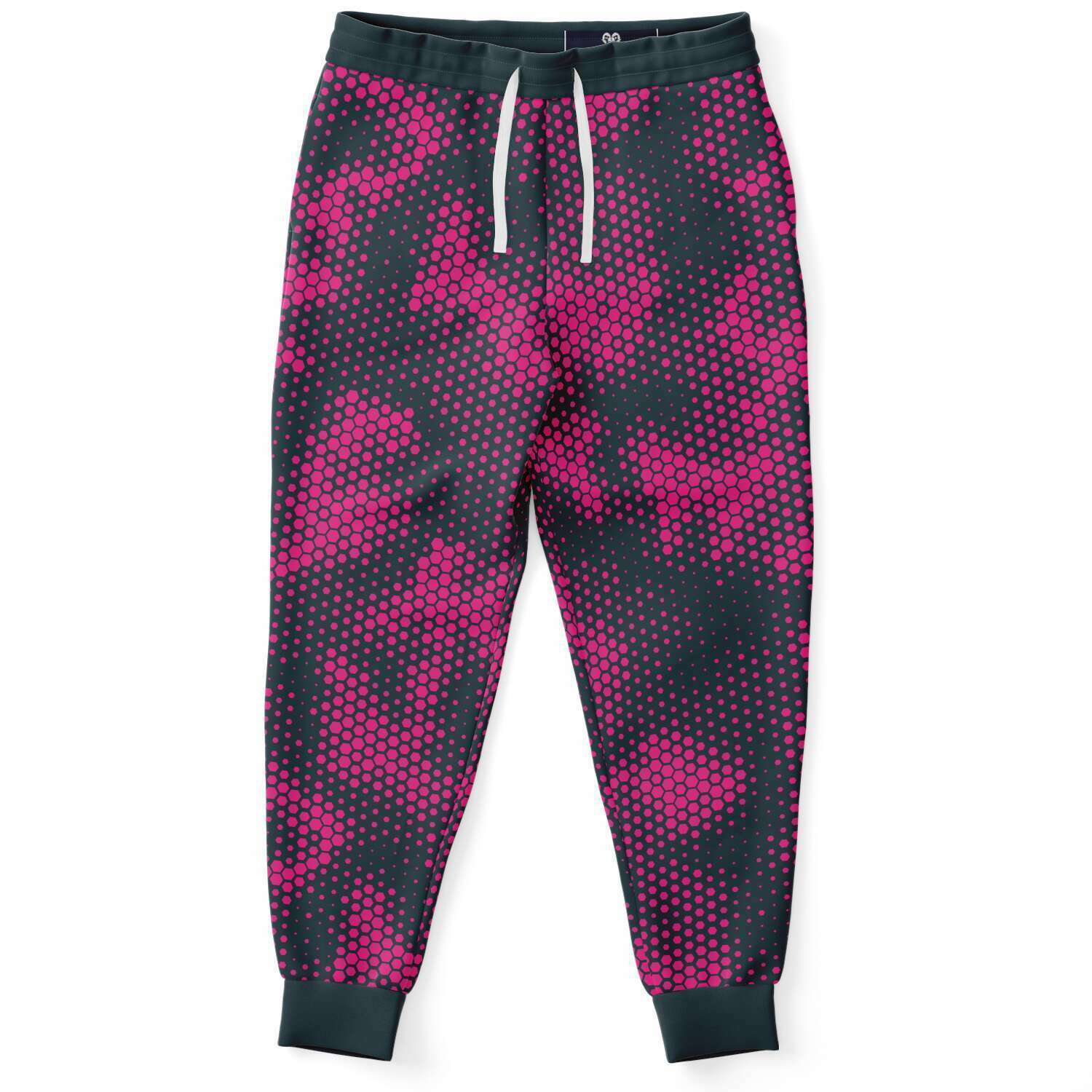 Pink Geometric Halftone Camo Unisex Fleece Fashion Joggers - kayzers