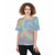 Abstract Cloud Iridescence Holographic Print Women's Top