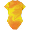 Gold Dust Ombre Cloud Zipper Women's UV Protection Bodysuit - kayzers