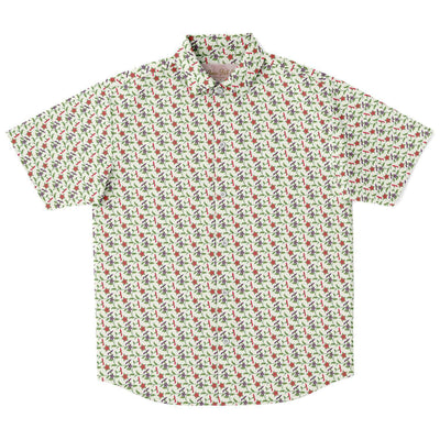 Floral Print Men's Short Sleeve Button Down Shirt - kayzers