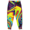 Colorful Vibe Sporty Liquid Paint Strokes Psychedelic Waves Abstract Men Women Joggers - kayzers