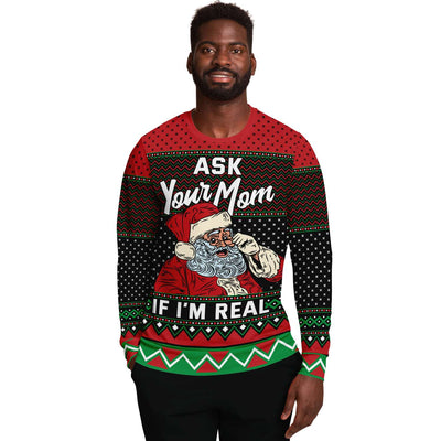 Funny Santa Saying Christmas Sweatshirt, Ugly Christmas Sweater - kayzers