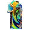 Waves Effect Nature Swirl Trees Tropical Psychedelic Beach Ocean Colorful Flash 10 Baseball Jersey - kayzers