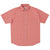 Orange Floral Geometric Print Men's Short Sleeve Button Down Shirt - kayzers