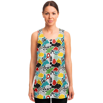 Nature Colorful Clouds Trees Plants Mountain Doodle Tank Top - kayzers