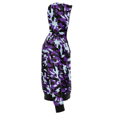 Purple Camouflage Unisex Zip Up Hoodie - kayzers