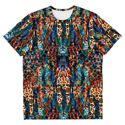 Abstract Floral Animal Print T-shirt - kayzers