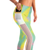 Pink Mint Green Yellow Tinge Hues Ombre Iridescence Holographic Colorful Mesh Pocket Leggings - kayzers