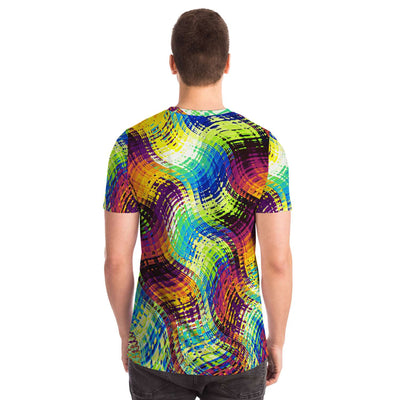 Paint Brushes Stroke Waves Psychedelic Colorful Retro Abstract Unisex T-shirt - kayzers