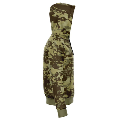 Military Camo Unisex Fleece Zip Up Hoodie - kayzers