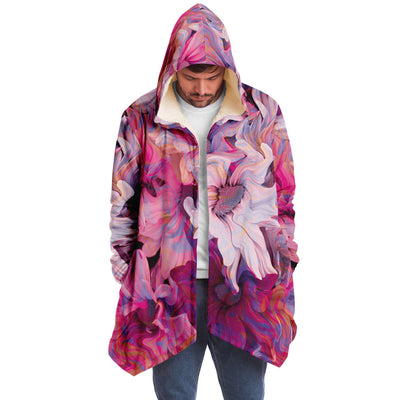 Abstract Melting Flowers Psychedelic Floral Unisex Cloak - kayzers