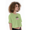 Soft Green Cropped T-Shirt, Soft Green Salad Bowl Crop Top, Soft Green Salad Bowl Crop Tee