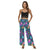 Bright Floral Colorful Flowers Garden Print Women's Casual Straight-leg Pants