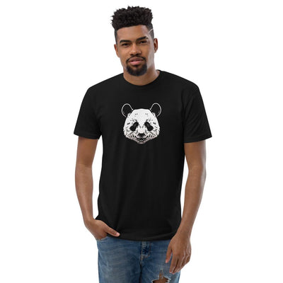 Panda Short Sleeve Men's Fitted T-shirt - kayzers