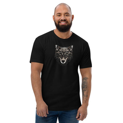 Wolf Short Sleeve Men's Fitted T-shirt - kayzers