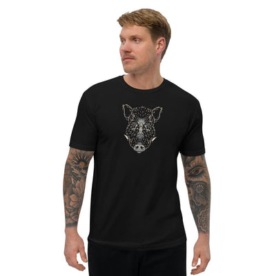 Wild Boar Short Sleeve Men's Fitted T-shirt - kayzers
