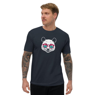 Panda Sunglasses Short Sleeve Men's Fitted T-shirt - kayzers