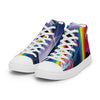 The Prism Party Rainbow Print Men’s High Top Canvas Shoes - kayzers