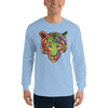 Color Tiger Face Unisex Long Sleeve Shirt, Men's Long Sleeve T-shirt, Women's Long Sleeve T-shirt - kayzers