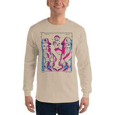 Wooden People Talking Darkness And Light Men’s Long Sleeve Shirt - kayzers
