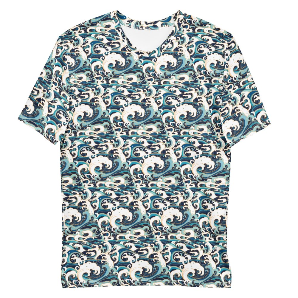 Ocean Waves Pattern T-shirt