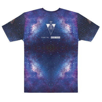 Portal Alien Emblem Geometric Blue Galaxy T-shirt A001986