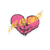 Twin Skull Love Ain't Enough Heart Sticker