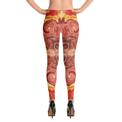Abstract Jungle Fire Flame Leggings