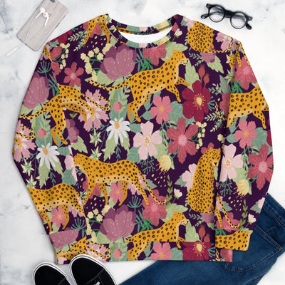 Jungle Leopard Floral Sweatshirt