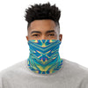 Holographic Liquid Colorful Mint Green Abstract Neck Gaiter