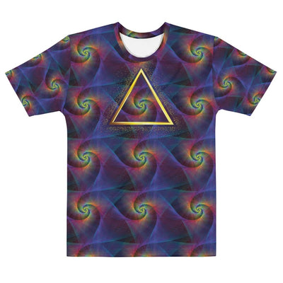 Triangular Vortex Spirals Psychedelic Trippy Dmt Holographic T-shirt