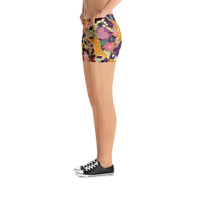 Floral Jungle Leopard Women's Shorts