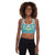 Abstract Holographic Liquid Colorful Padded Sports Bra