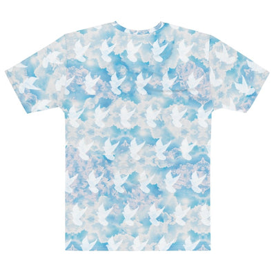 Sky Blue Nimbus Tranquility Calm Mind Serene White Doves T-shirt