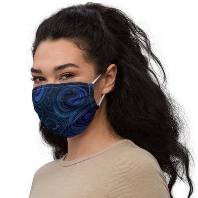 Abstract Blue Space Face mask