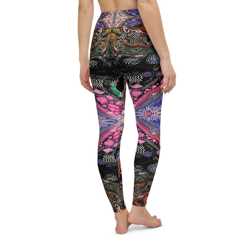 Abstract Agate Marble Pattern Yoga Leggings