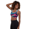 Abstract Colorful Paint Splash Padded Sports Bra