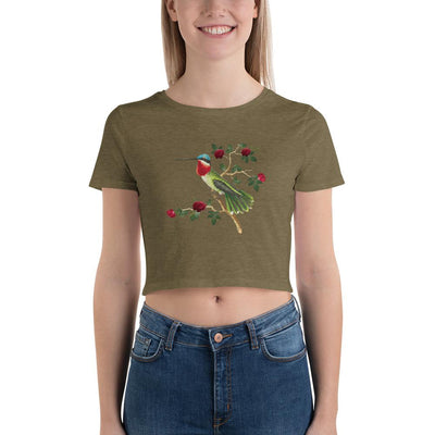 Hummingbird & Roses Women’s Crop Tee