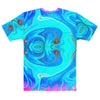 Abstract Funky Cool Art Colorful Aqua Blue T Shirt