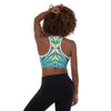 Abstract Holographic Liquid Colorful Padded Sports Bra