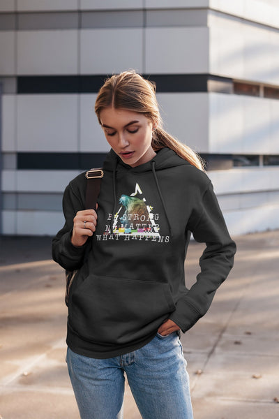 Be Strong Roaring Lion Hoodie With Quote, Motivational Hoodie