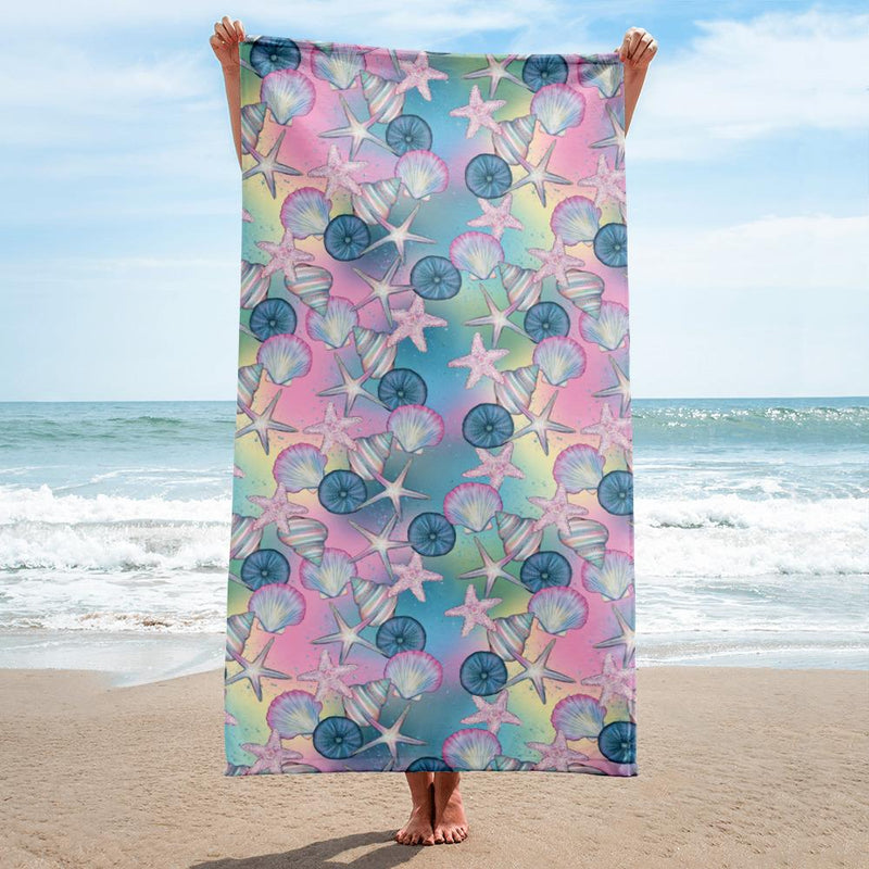 Seashells Sea Shell Star Fish Ocean Beach Tropical Beach Bath Towel - kayzers