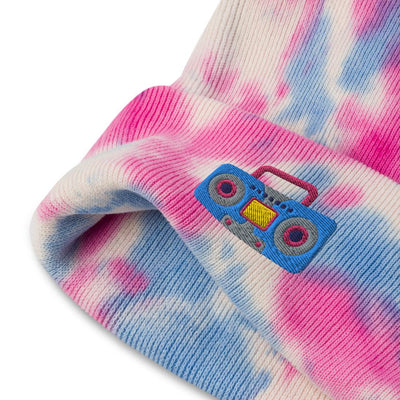 Beat Box Embroidered Tie-dye beanie - kayzers